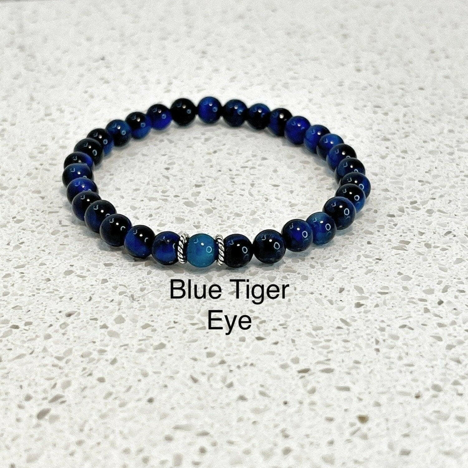 Bec Sue Jewelry Shop bracelet 6.5 Women Blue Tiger Eye Bracelet, Tiger Eye Bracelet Tags 370