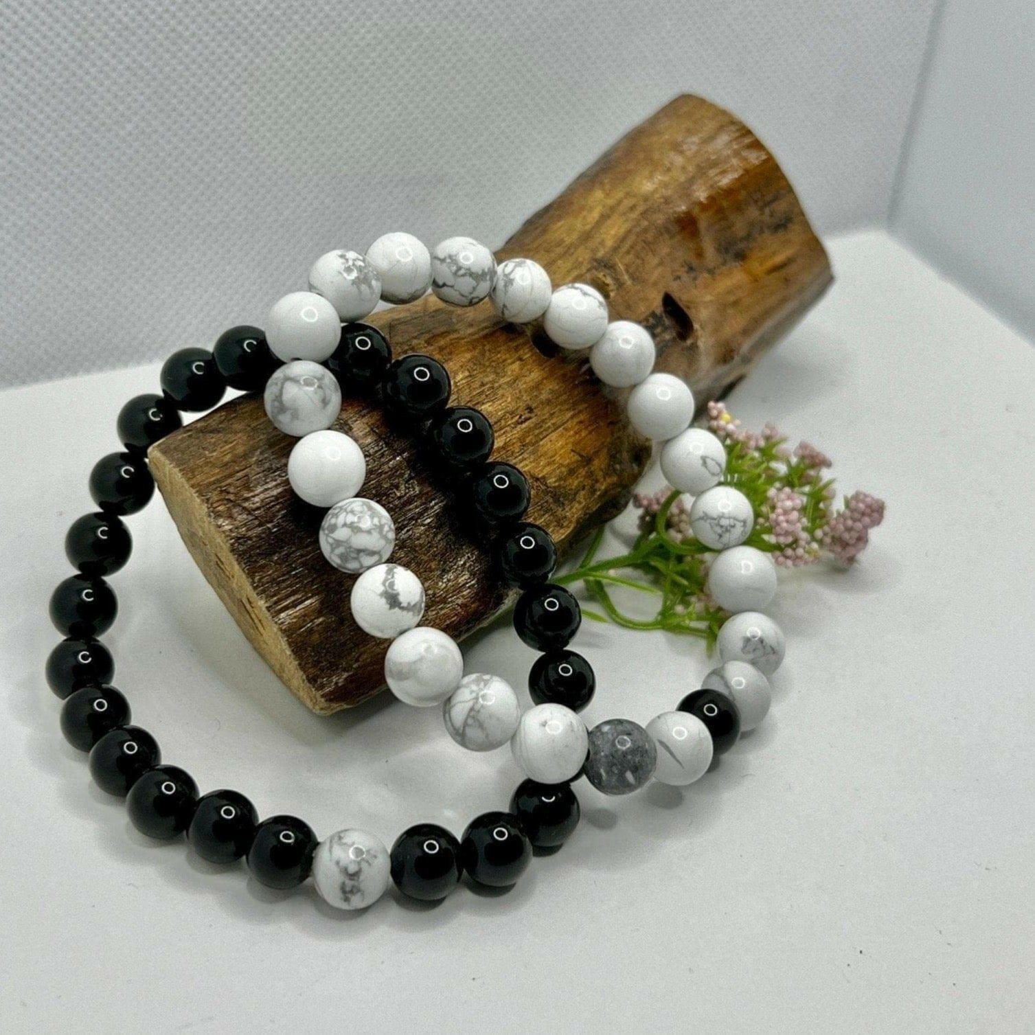 Black Onyx Bracelets | White Howlite Bracelet | Bec Sue Jewelry Shop