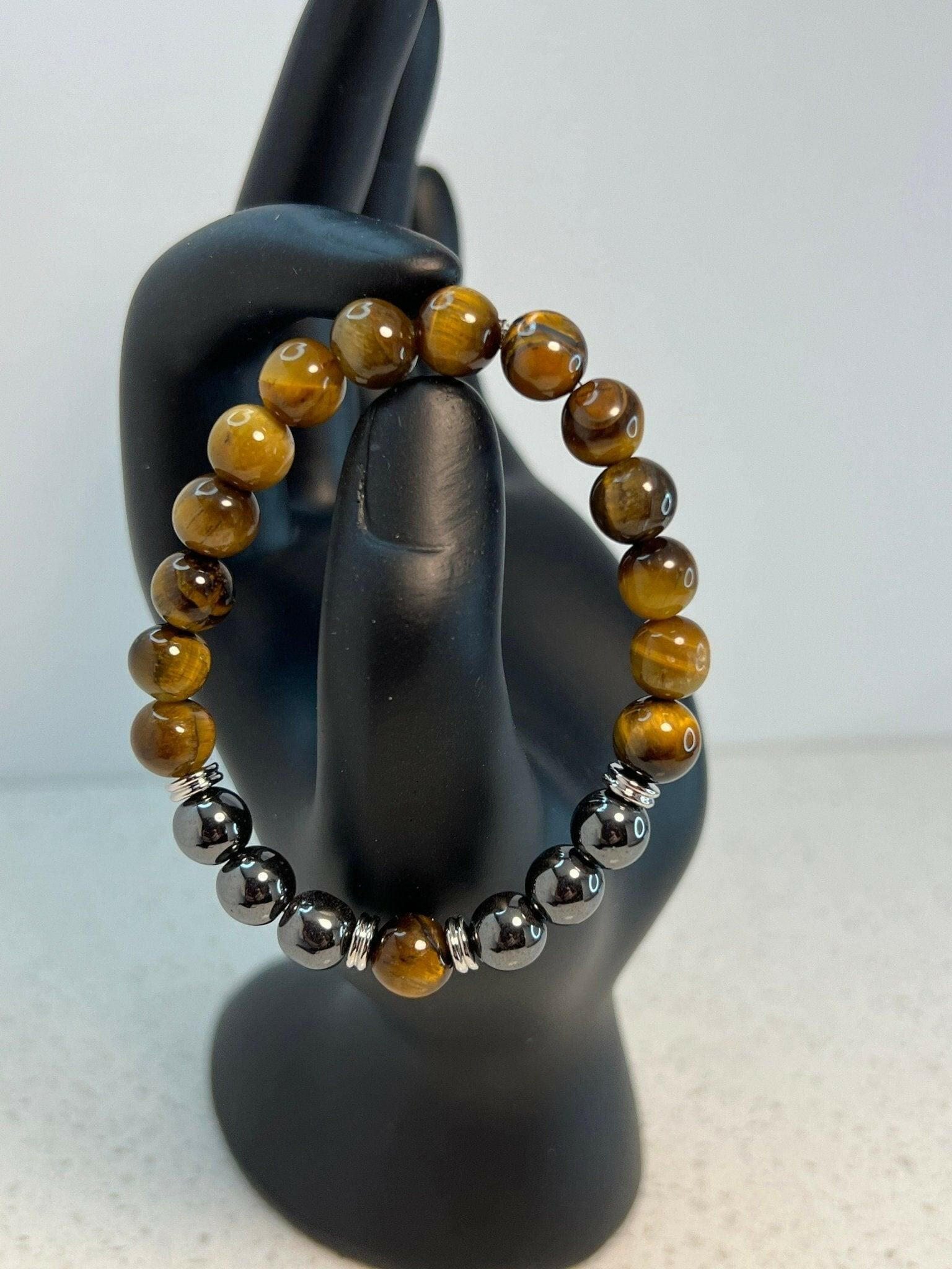 Bec Sue Jewelry Shop bracelet Tiger's eye / 6 / black/yellow Tiger Eye Bracelet: The Power of Crystals Tags 432