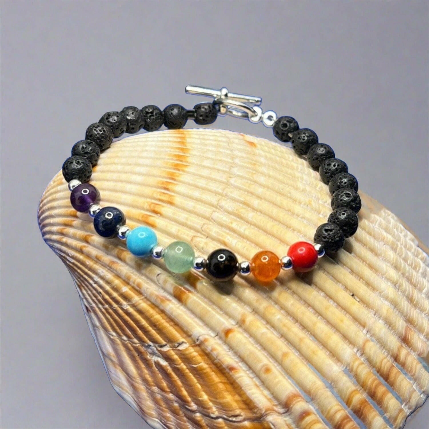 Lava Bead Bracelet | Black Lava Stone Bracelet | Bec Sue Jewelry Shop
