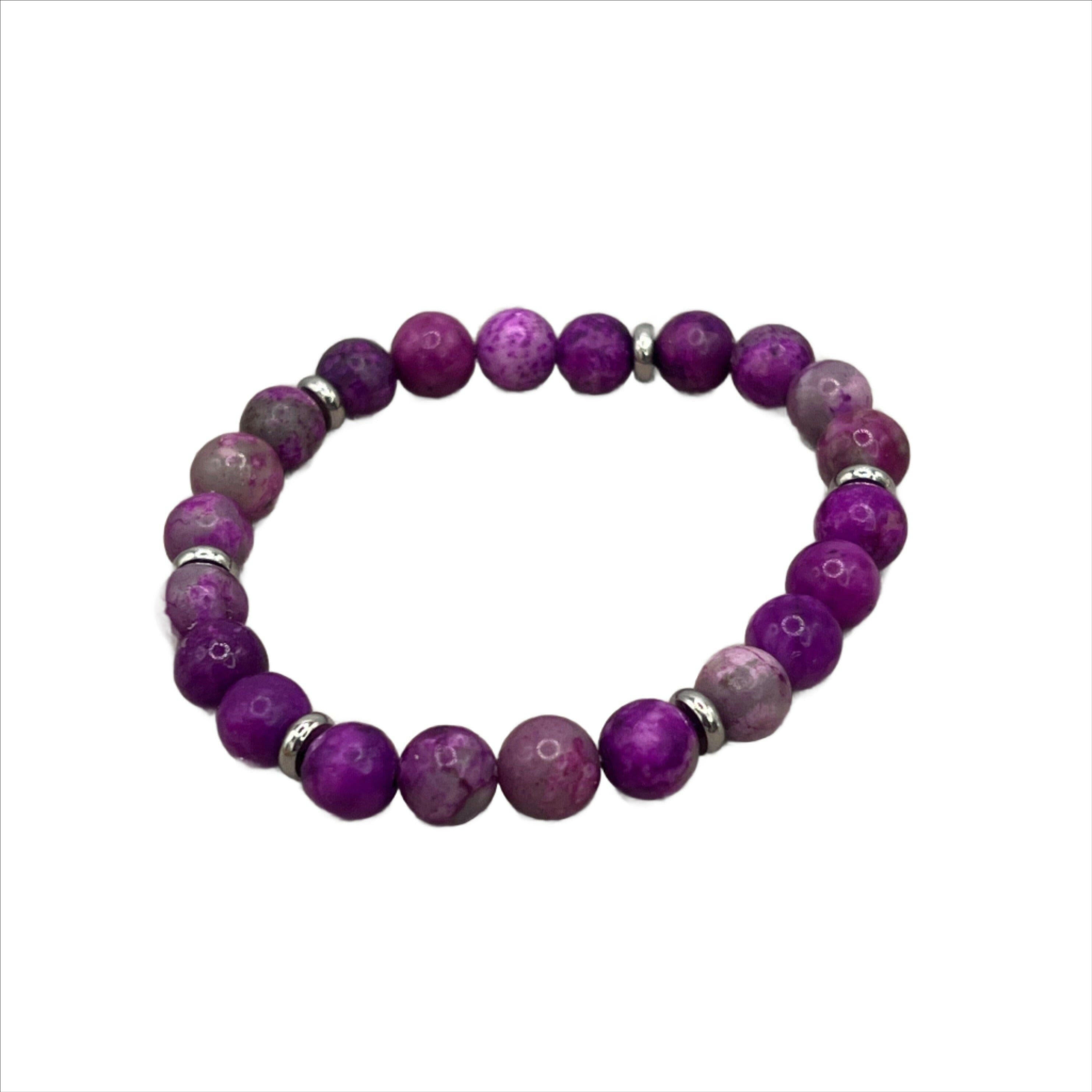 Bec Sue Jewelry Shop bracelets 6.5 / purple / sugilite turtle Sugilite Jewelry Tags 602-2