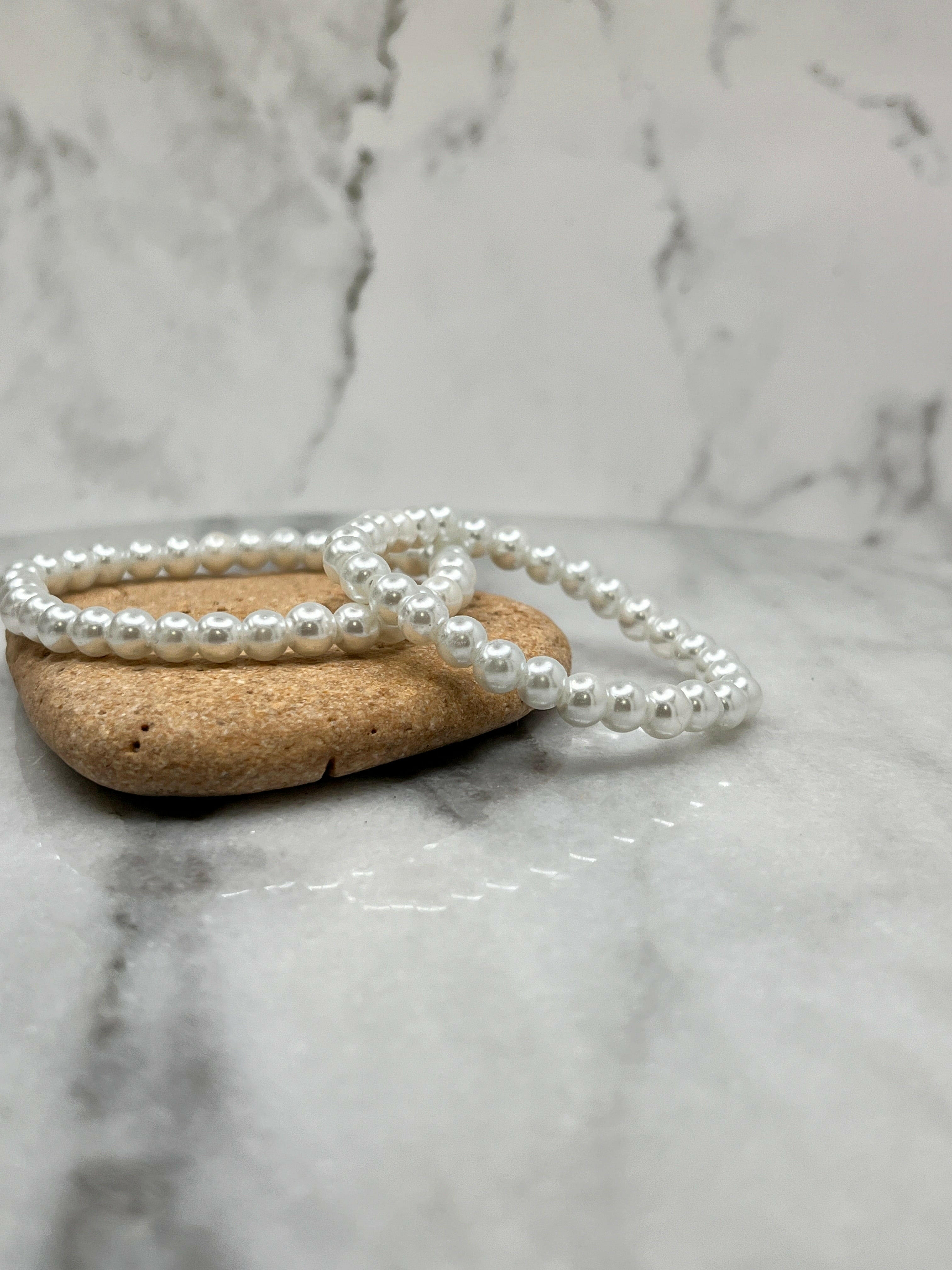"6mm white pearl beads, elegant jewelry accessory"