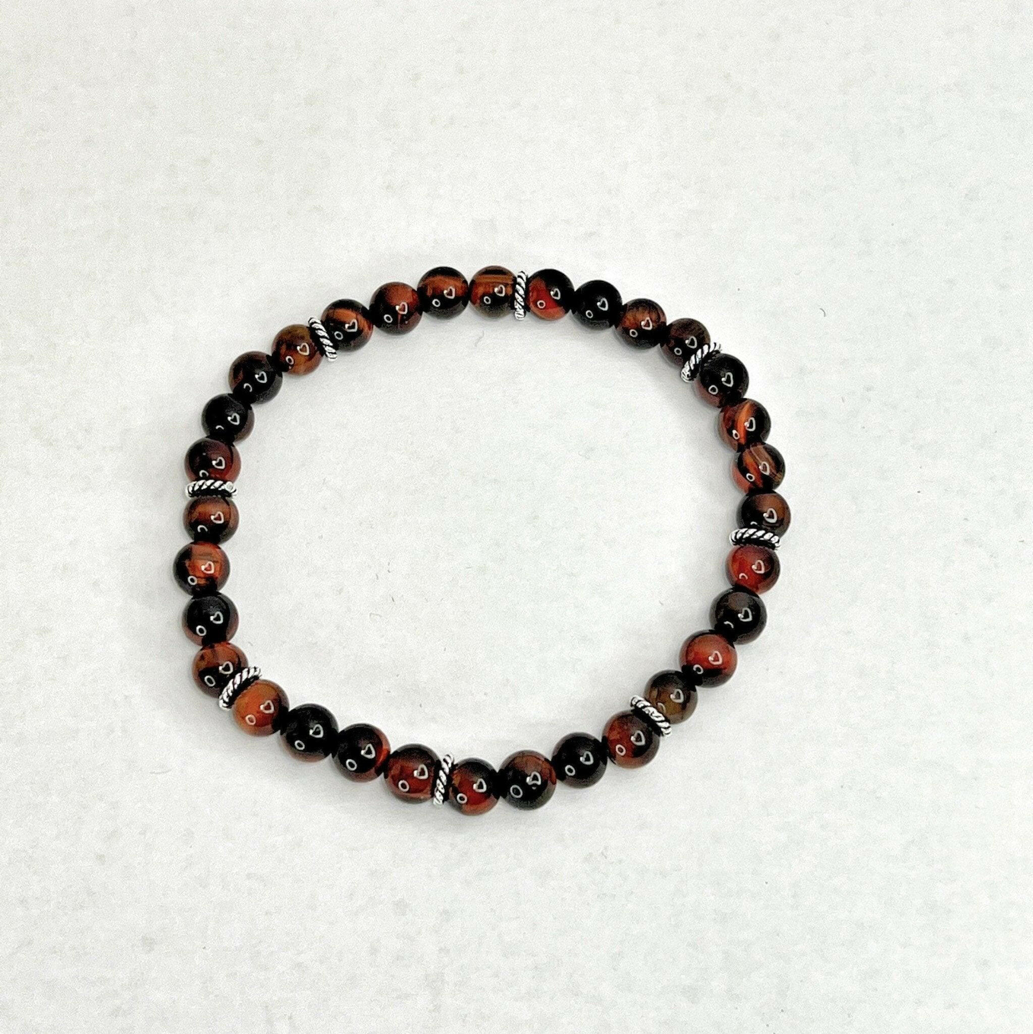 Bec Sue Jewelry Shop chakra bracelet 6 / red / red tiger eye Red Tiger Eye Bracelet, Tiger Eye Chakra Bracelet Tags 426