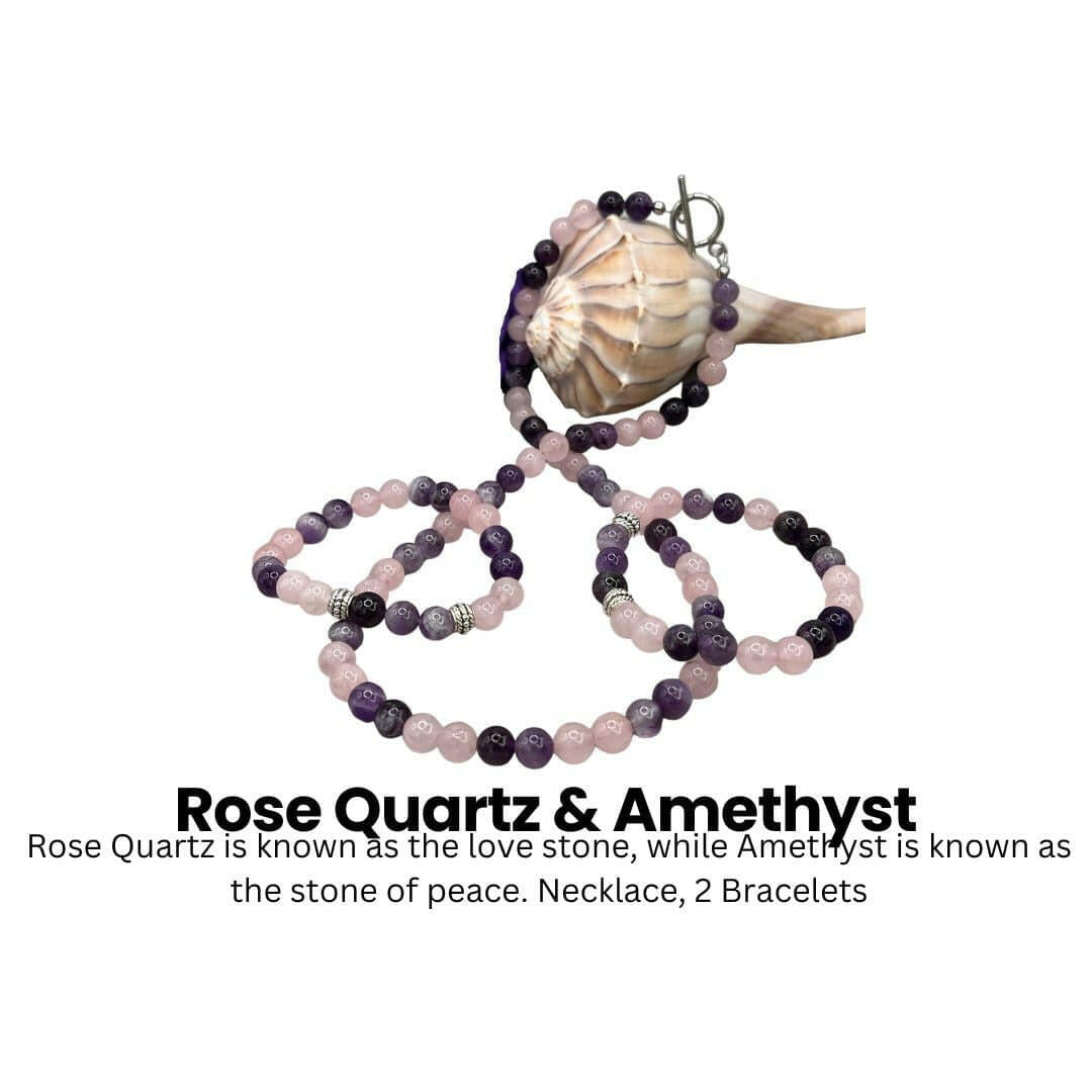 Healing Stone Bracelets | Rose Quartz Bracelets | Bec Sue Jewelry Shop