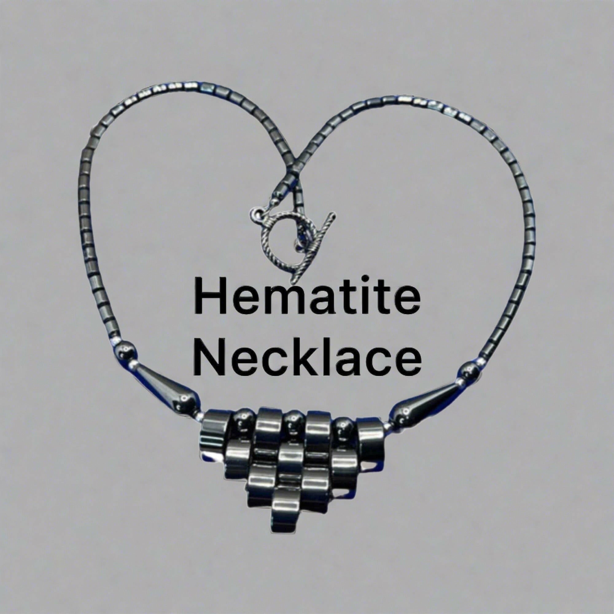 Bec Sue Jewelry Shop Necklaces 19 / hematite black / hematite Gemstone Hematite Necklace Tags 383