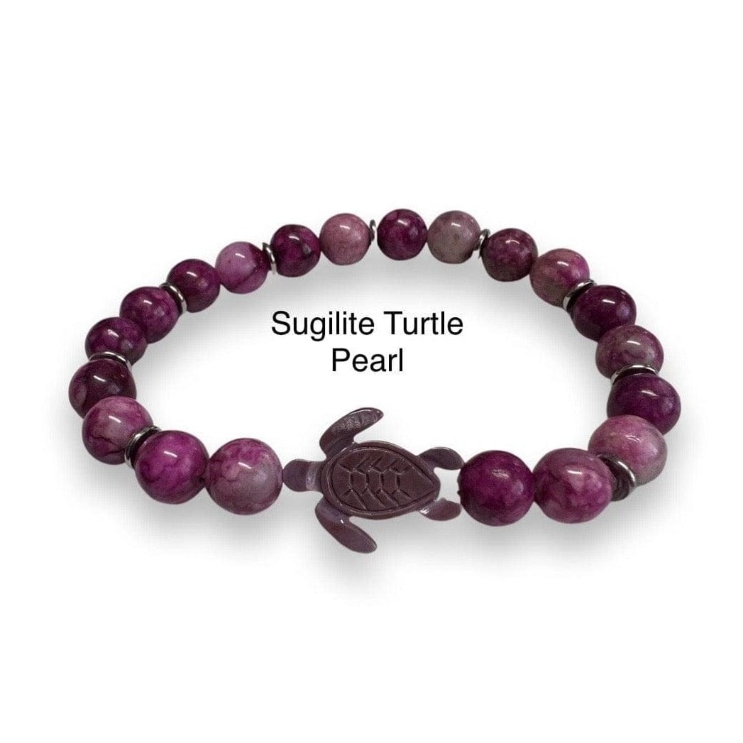 Bec Sue Jewelry Shop sugilite bracelet 6.5/7 / purple / sugilite/pearl turtle Turtle Bracelet, Sugilite Turtle Jewelry Tags 551