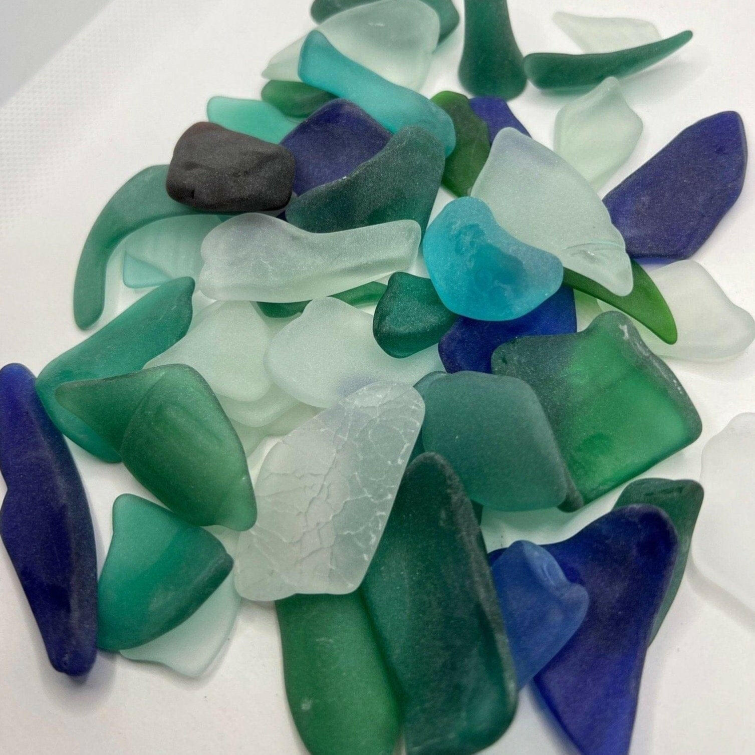 Bec Sue Jewelry Shop tumbled glass Mixed Sea Glass, Unpolished Tumbled Glass, Tumbled Sea Glass, Sea Glass Art Tags 481