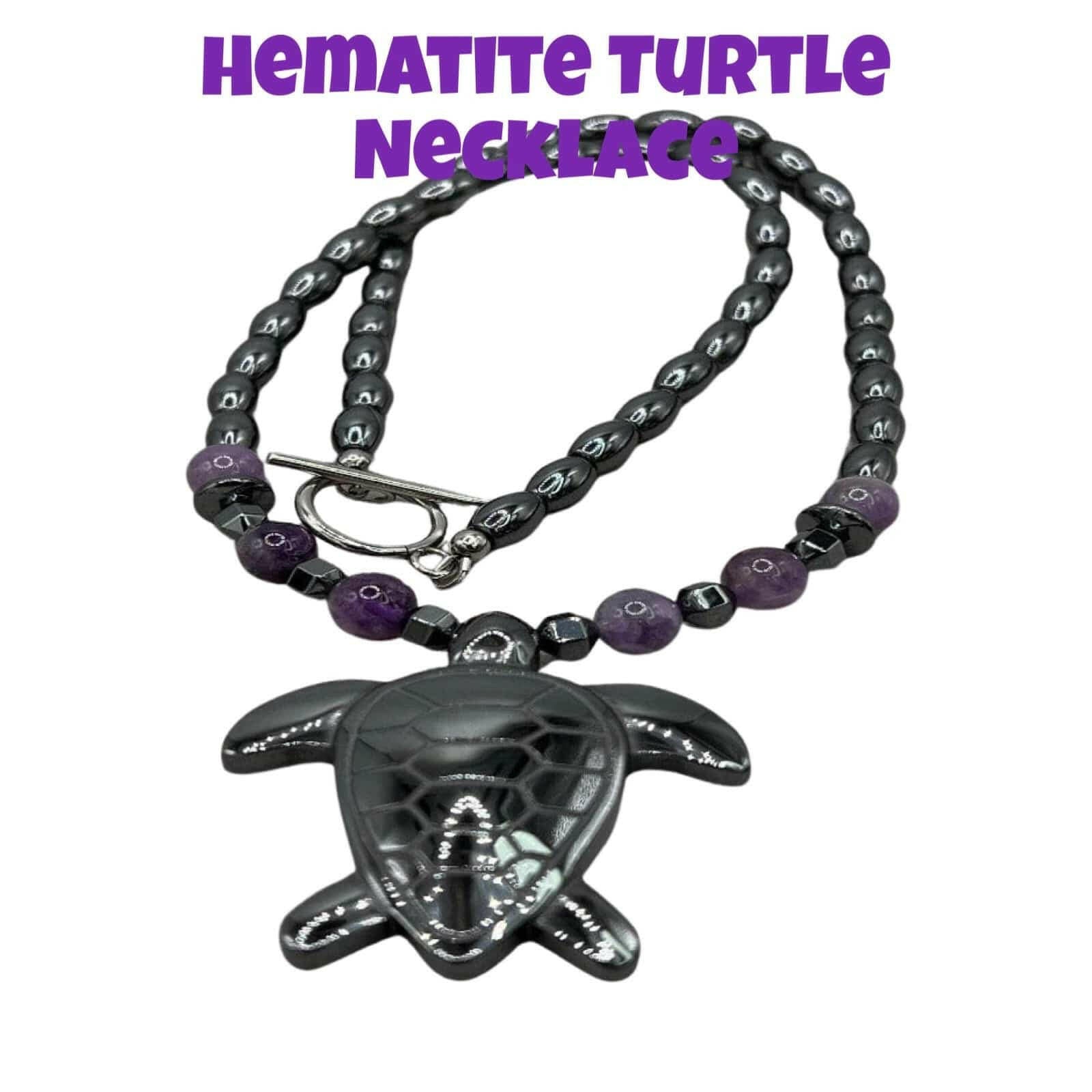 Bec Sue Jewelry Shop turtle necklace Amethyst Turtle Necklace, Sea Turtle Necklace, Turtle Jewelry, Hematite Necklace Tags