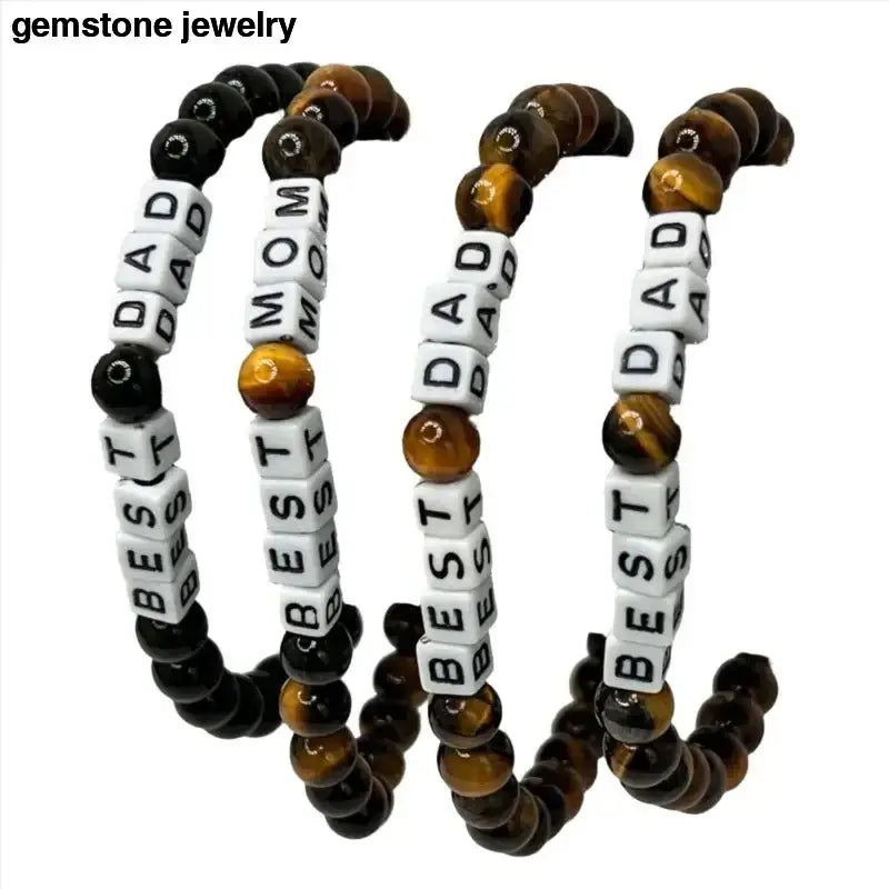 Best Dad Gemstone Bracelets Set for Personalized bracelets - Bec Sue Jewelry Shop