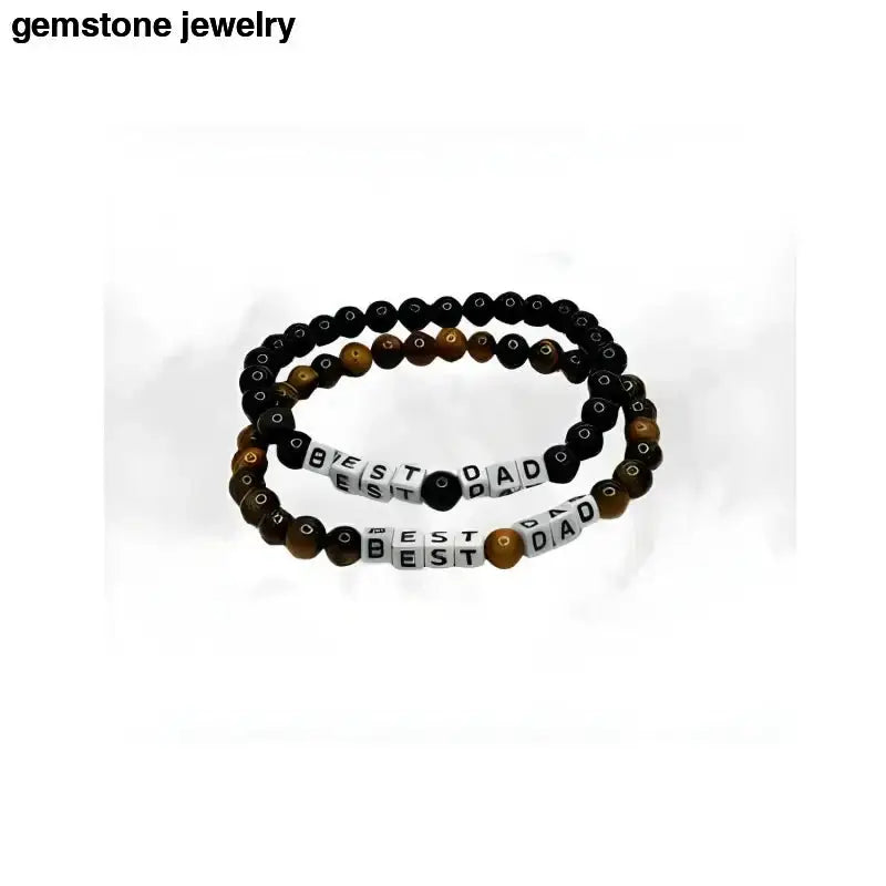 Best Dad Gemstone Bracelets Set for Personalized bracelets - Bec Sue Jewelry Shop