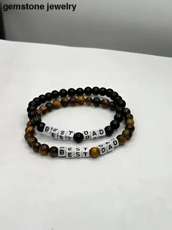 Best Dad Gemstone Bracelets Set for Personalized bracelets - Bec Sue Jewelry Shop