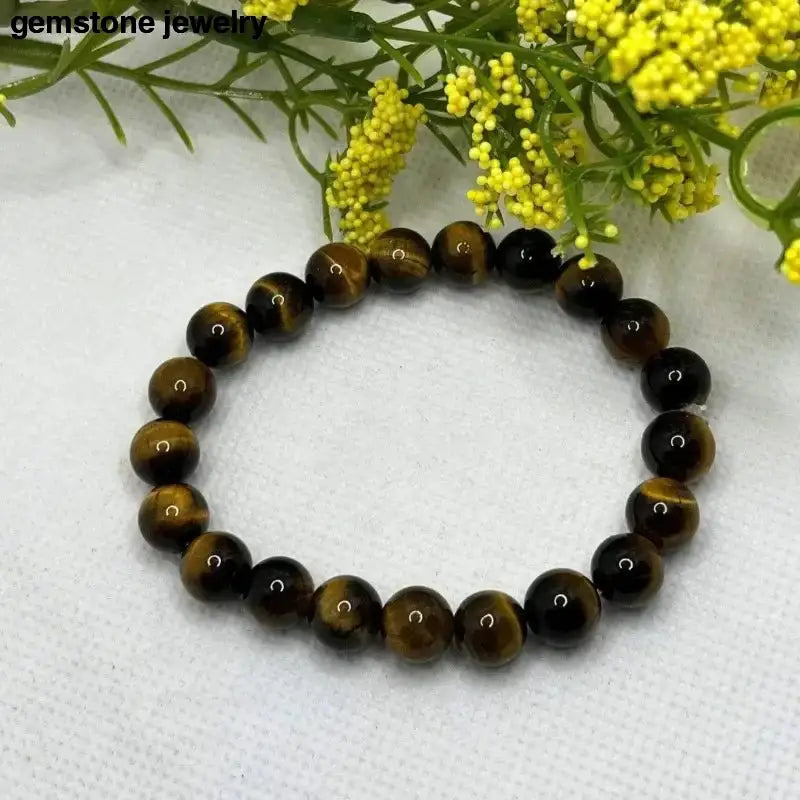 Brown Tiger Eye Bead Bracelet - Bec Sue Jewelry Shop