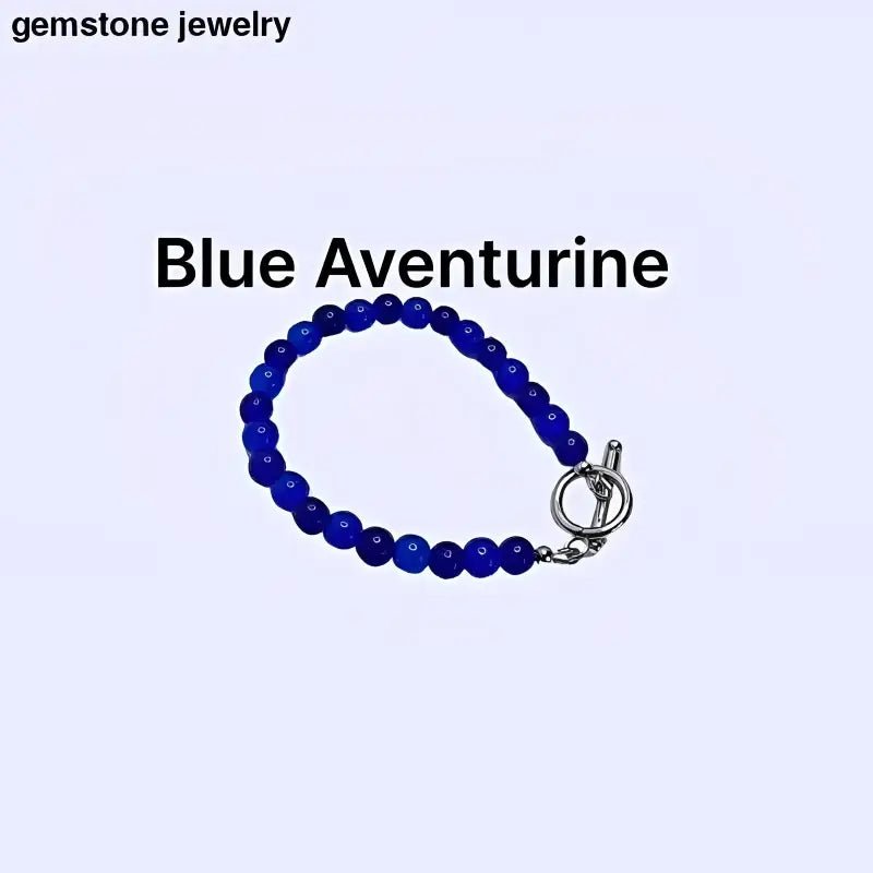 Cobalt Blue Aventurine Beaded Bracelet - Bec Sue Jewelry Shop