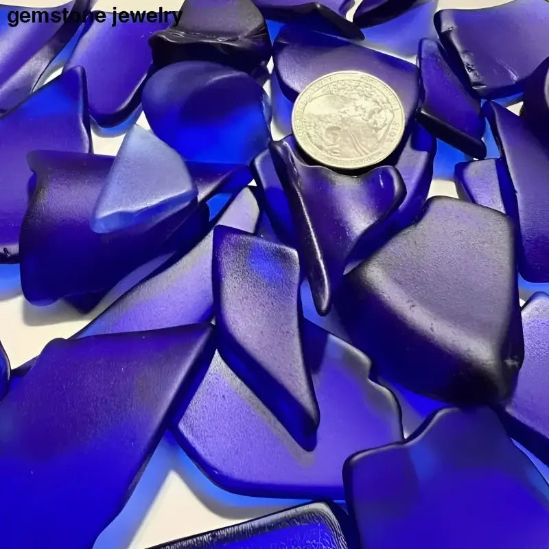 Cobalt Blue Sea Glass Pieces for Home Decor and Craft Projects - Bec Sue Jewelry Shop