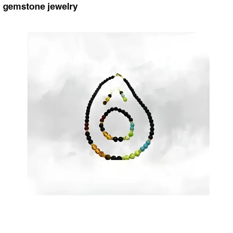 Colorful Matching Chakra Beaded Jewelry Set - Bec Sue Jewelry Shop