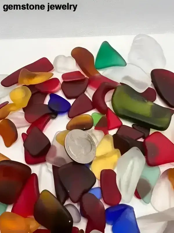 Colorful Tumbled Ocean Glass for Art and Craft Projects - Bec Sue Jewelry Shop