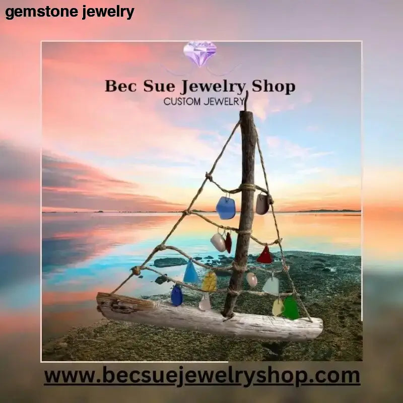 Driftwood Sea Boat Jewelry Display for Nautical Decor - Bec Sue Jewelry Shop
