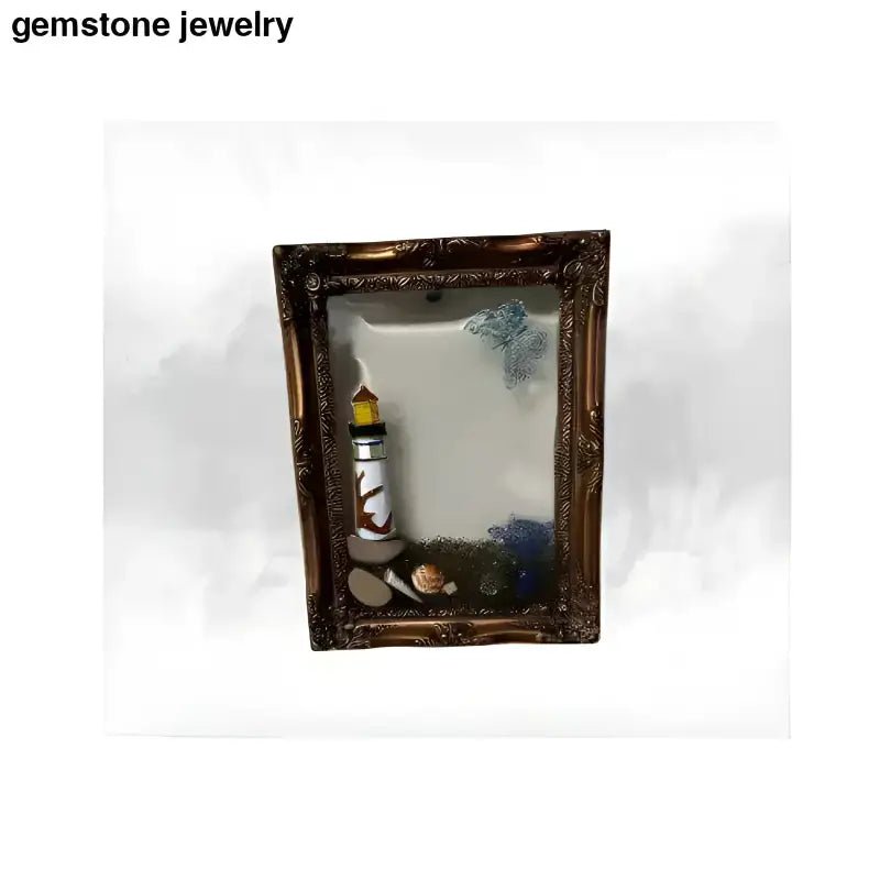 Framed Lighthouse Diorama for Coastal Sea Glass Decor - Bec Sue Jewelry Shop