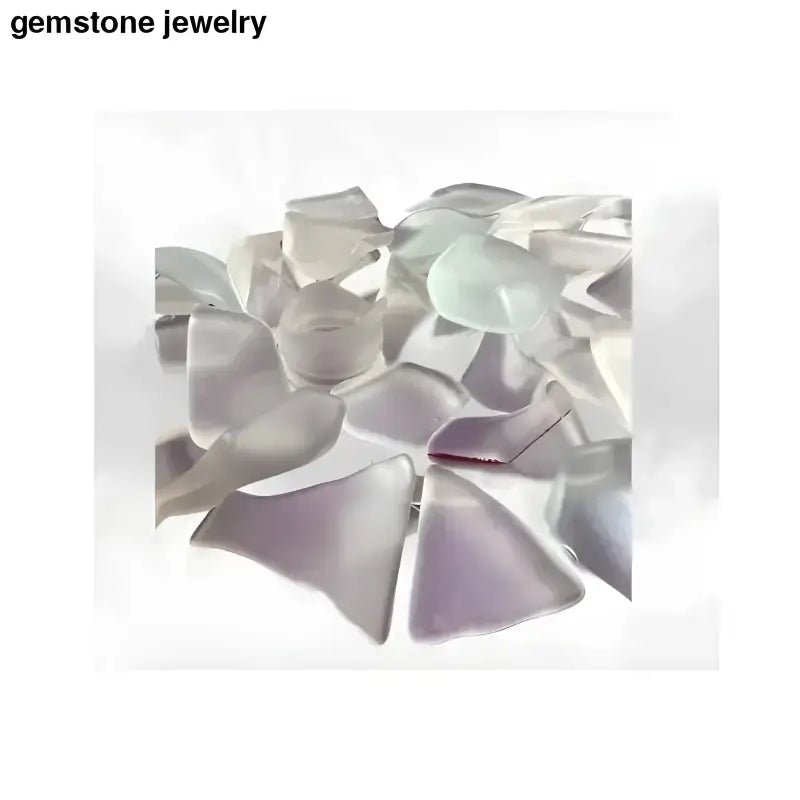 Frosted White and Pale Mint Tumbled Sea Glass Pieces - Bec Sue Jewelry Shop