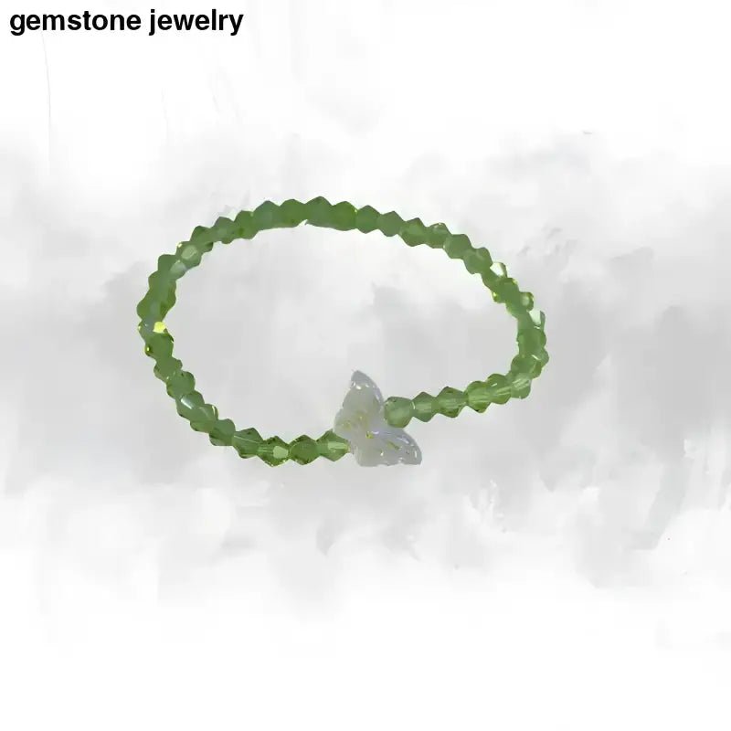 Green Beaded Butterfly Bracelet from Bec Sue Jewelry - Bec Sue Jewelry Shop