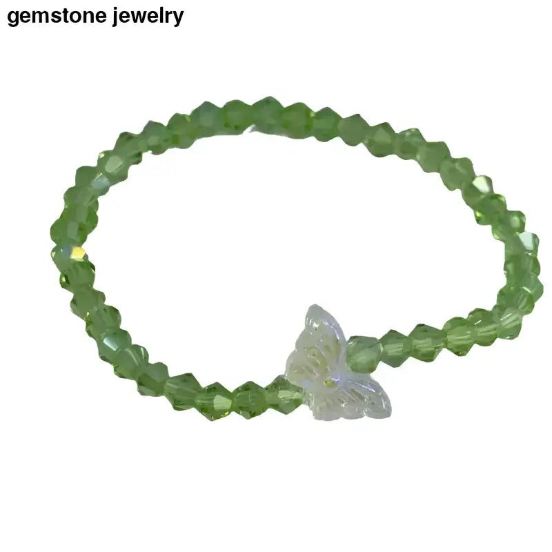 Green Beaded Butterfly Bracelet from Bec Sue Jewelry - Bec Sue Jewelry Shop