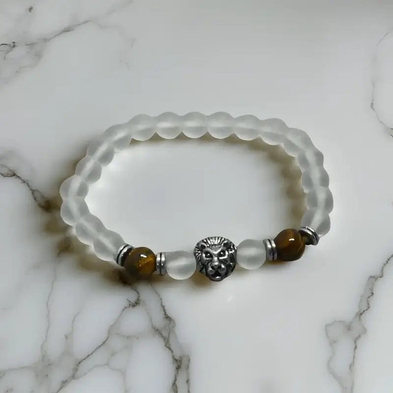 Beaded lion head bracelet for stylish accessory and unique head bracelet look