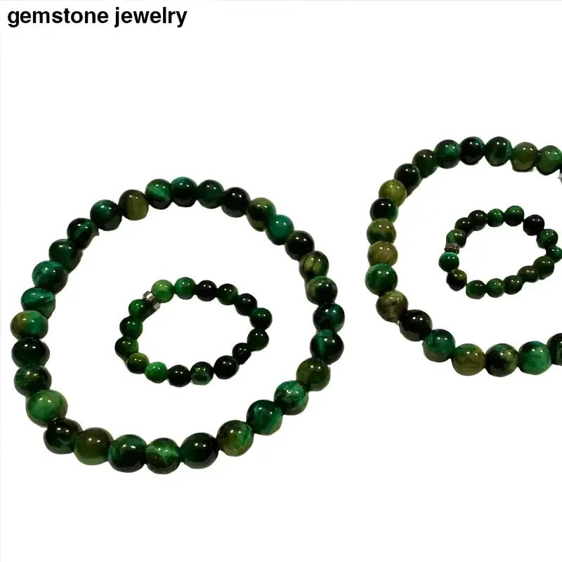 Natural Green Tiger Eye Gemstone Bracelets - Bec Sue Jewelry Shop