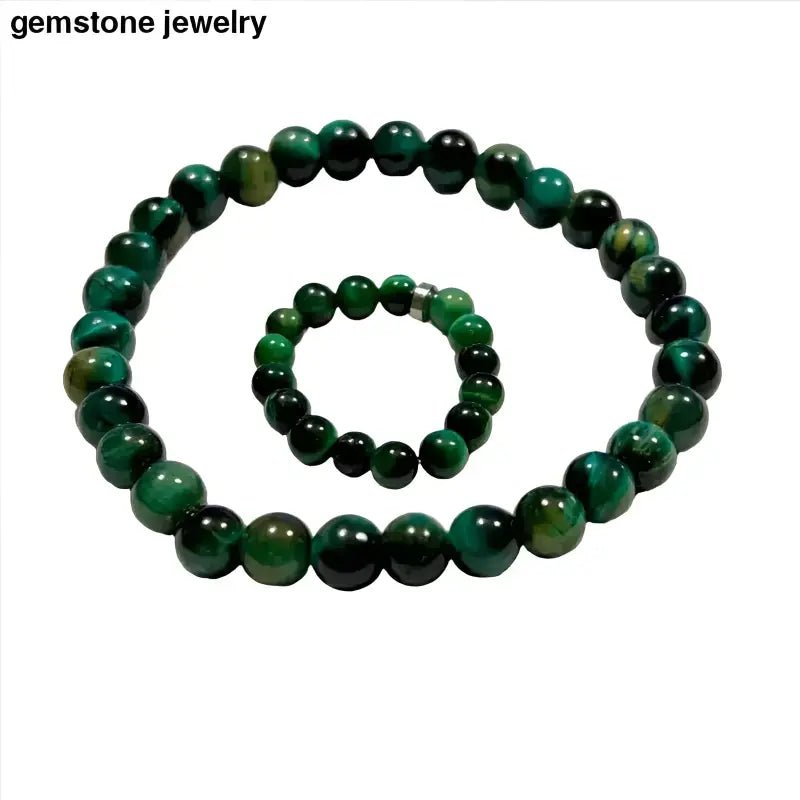 Natural Green Tiger Eye Gemstone Bracelets - Bec Sue Jewelry Shop