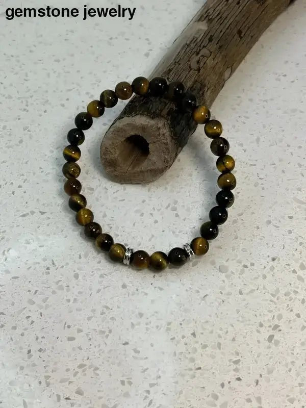 Natural Stone Chakra Tiger's Eye Beaded Bracelet - Bec Sue Jewelry Shop