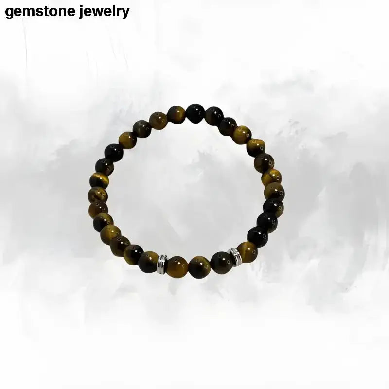 Natural Stone Chakra Tiger's Eye Beaded Bracelet - Bec Sue Jewelry Shop