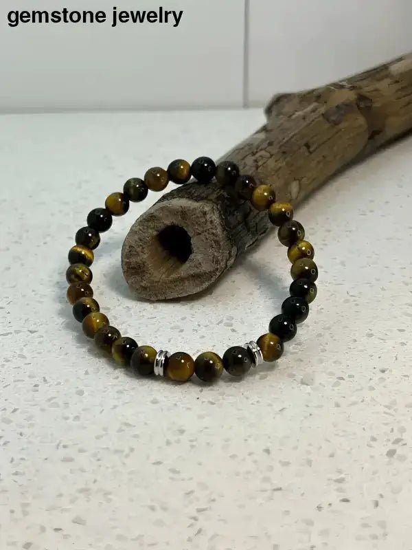 Natural Stone Chakra Tiger's Eye Beaded Bracelet - Bec Sue Jewelry Shop