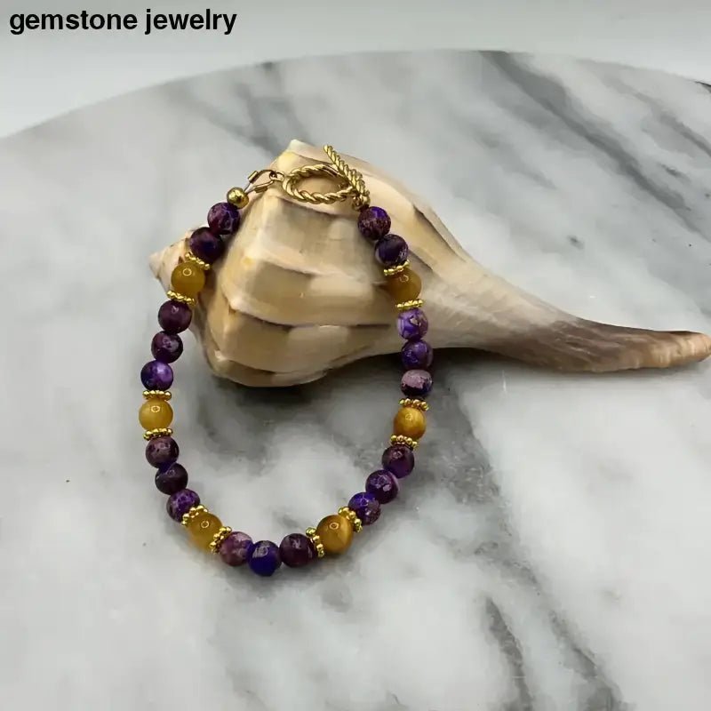 Purple jasper Bracelet from Bec Sue Jewelry - Bec Sue Jewelry Shop