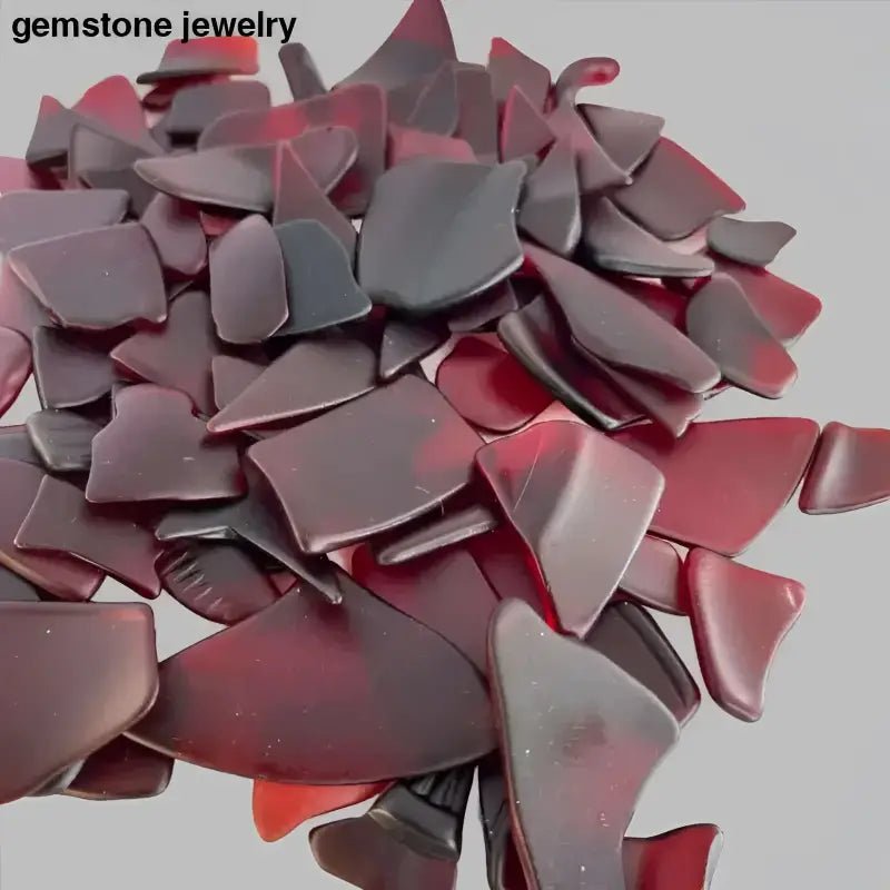 Red Tumbled Glass - Bec Sue Jewelry Shop