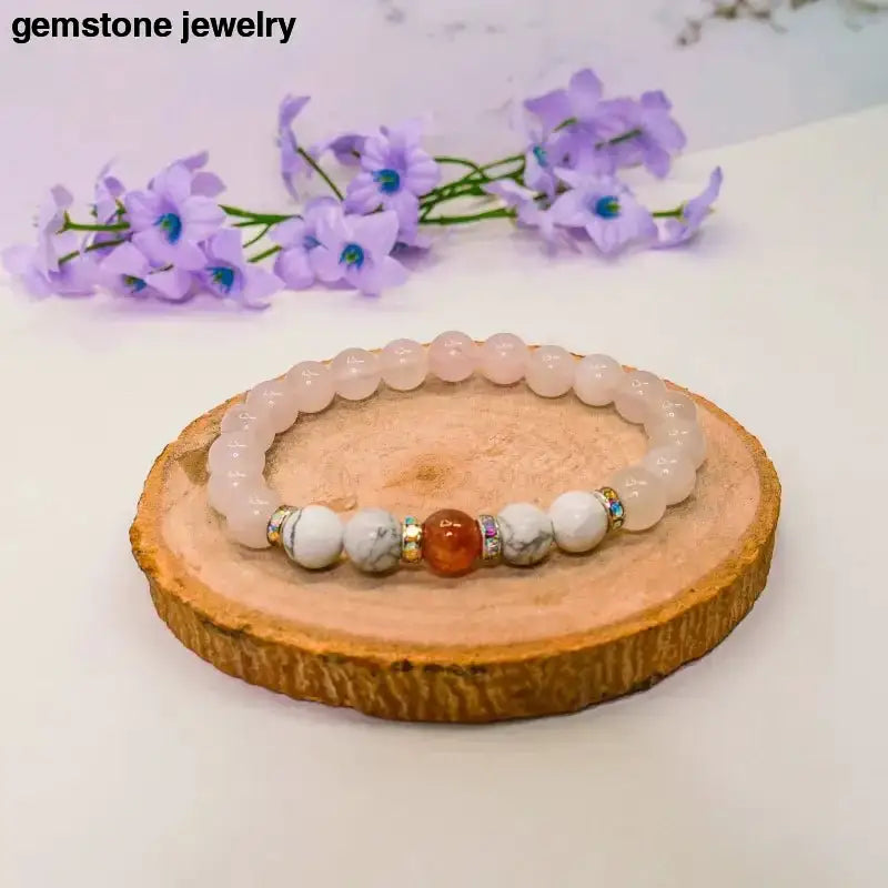 Rose Quartz Beaded Bracelet for Natural Style and Elegance - Bec Sue Jewelry Shop