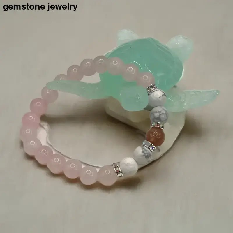 Rose Quartz Beaded Bracelet for Natural Style and Elegance - Bec Sue Jewelry Shop