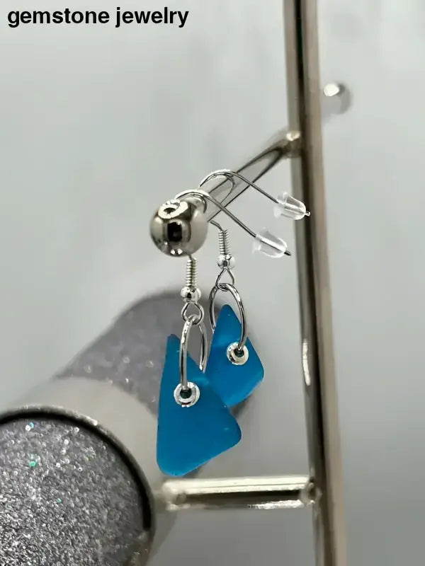 Sea Glass Yellow Gemstone Earrings - Bec Sue Jewelry Shop