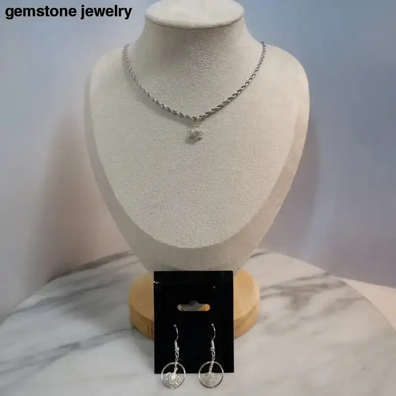 Stainless Steel Turtle Jewelry Set for Elegant Style - Bec Sue Jewelry Shop