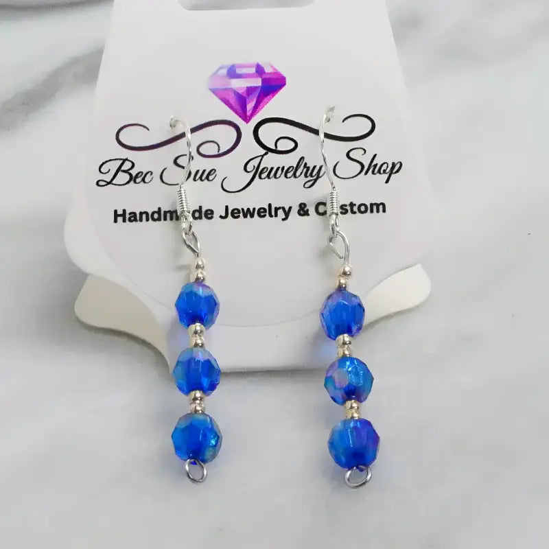 blue earrings