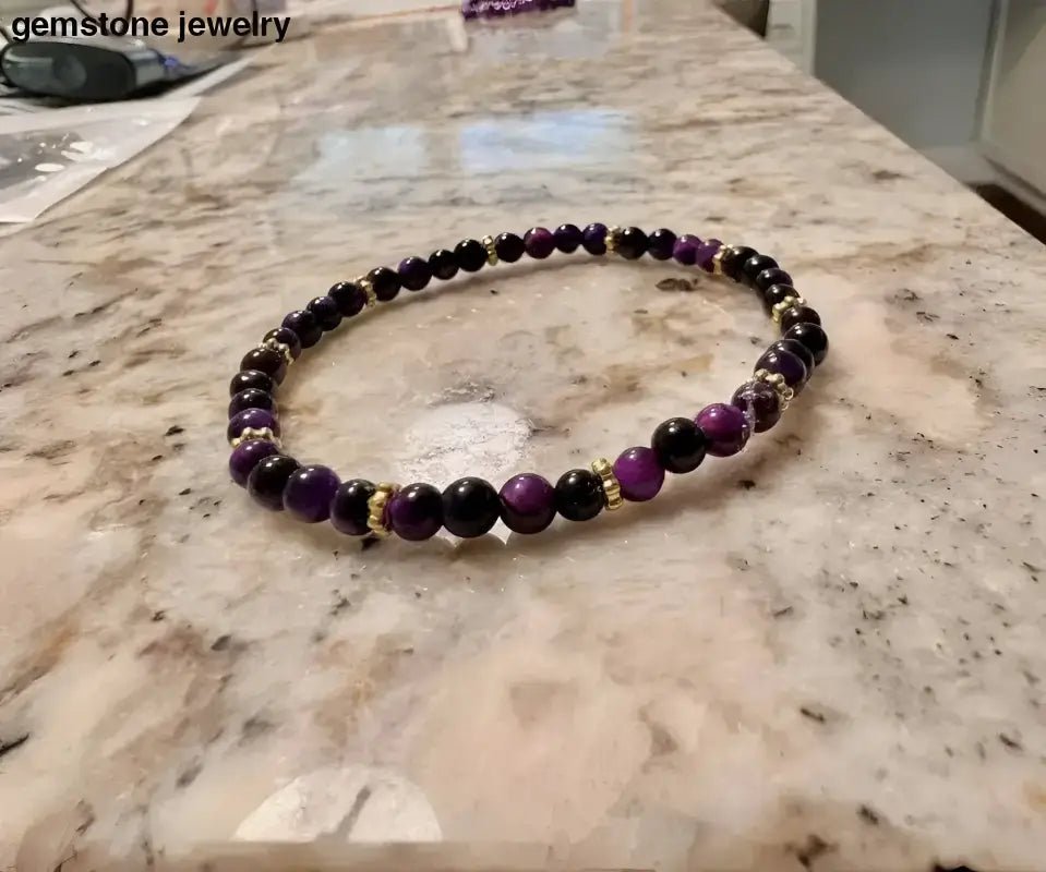 Stylish Serenity 8mm Stretch Bracelet Sugilite for Everyday Elegance - Bec Sue Jewelry Shop