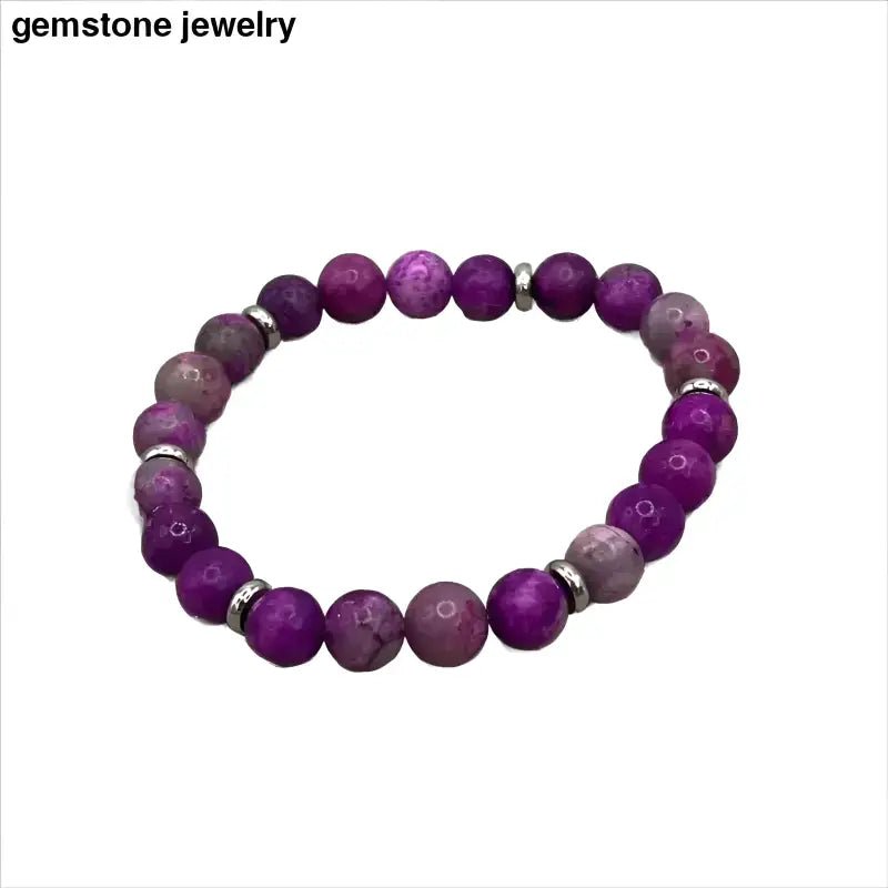 Sugilite Jewelry Beaded Gemstone Bracelet from Bec Sue Jewelry Shop - Bec Sue Jewelry Shop