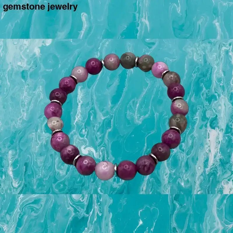 Sugilite Jewelry Beaded Gemstone Bracelet from Bec Sue Jewelry Shop - Bec Sue Jewelry Shop