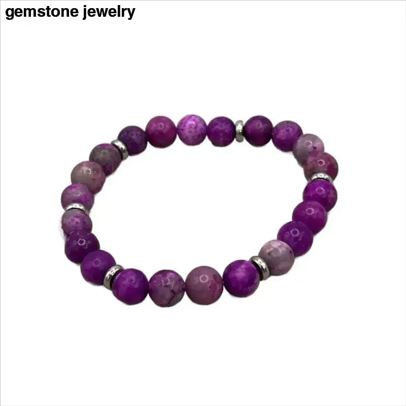 Sugilite Jewelry Beaded Gemstone Bracelet from Bec Sue Jewelry Shop - Bec Sue Jewelry Shop