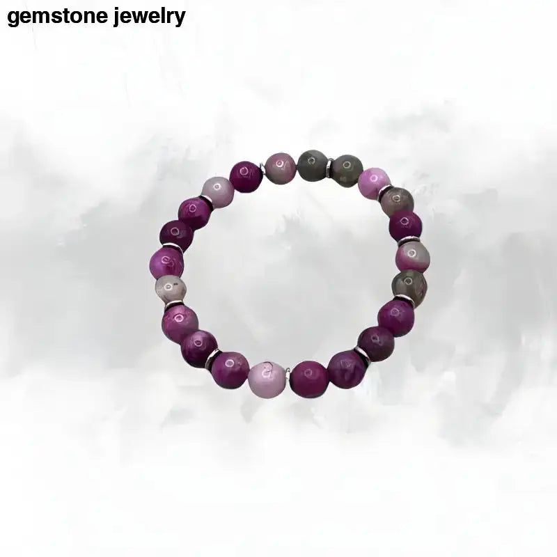 Sugilite Jewelry Beaded Gemstone Bracelet from Bec Sue Jewelry Shop - Bec Sue Jewelry Shop