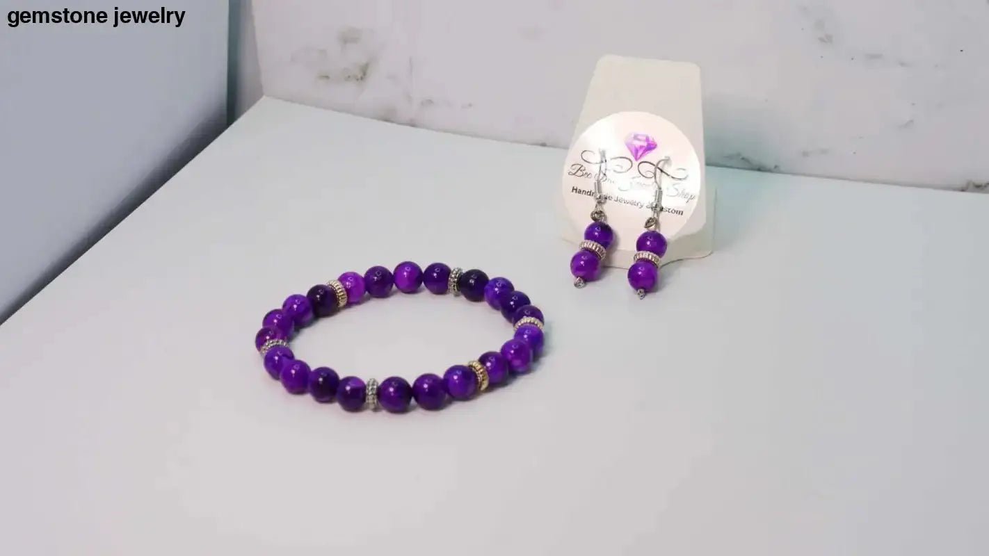 Sugilite Jewelry Set Featuring Elegant Purple Gemstones - Bec Sue Jewelry Shop