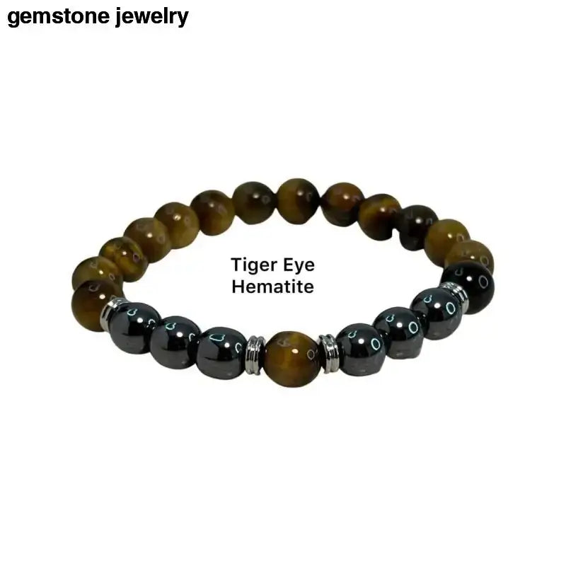 Tiger Eye and Hematite Beaded Bracelet for Natural Style - Bec Sue Jewelry Shop