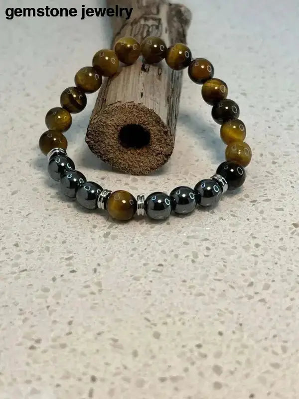 Tiger Eye and Hematite Beaded Bracelet for Natural Style - Bec Sue Jewelry Shop
