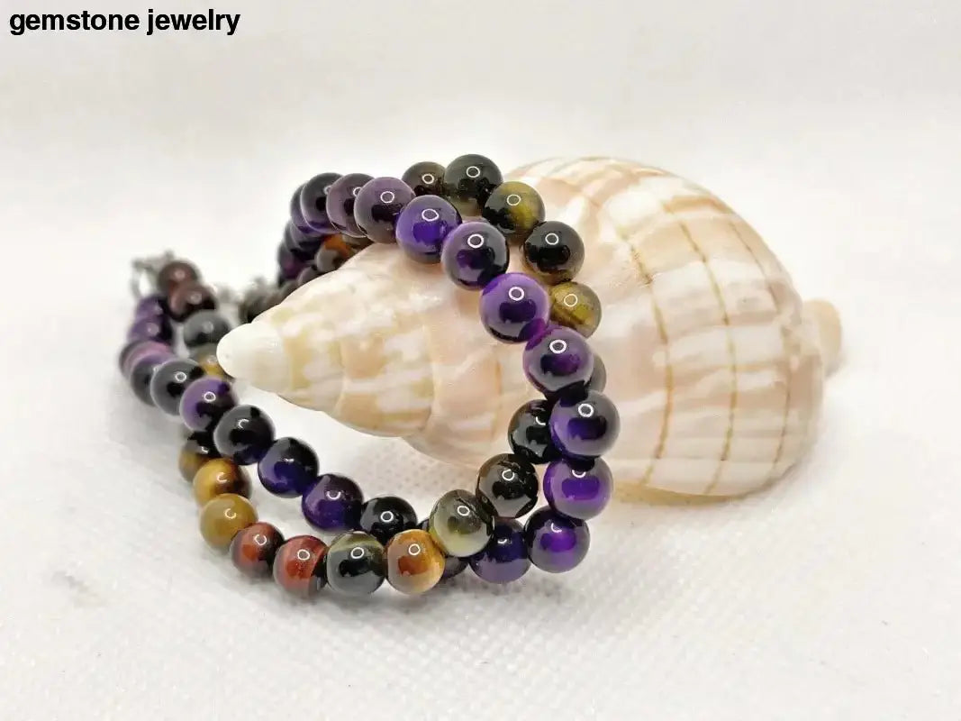 Tiger Eye Bead Bracelets Set for Stylish Accessories - Bec Sue Jewelry Shop
