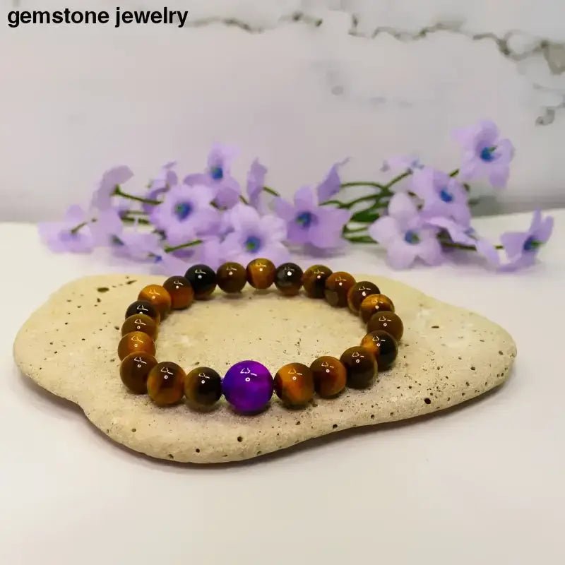 Tiger Eye Beaded Bracelet | Best Friend Gift | Tiger Eye Benefits - Bec Sue Jewelry Shop