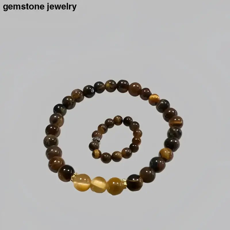 Tiger Eye Beaded Bracelet for Style and Strength - Bec Sue Jewelry Shop