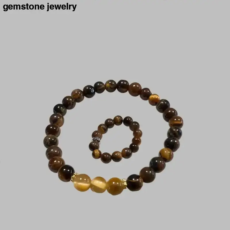 Tiger Eye Beaded Bracelet for Style and Strength - Bec Sue Jewelry Shop
